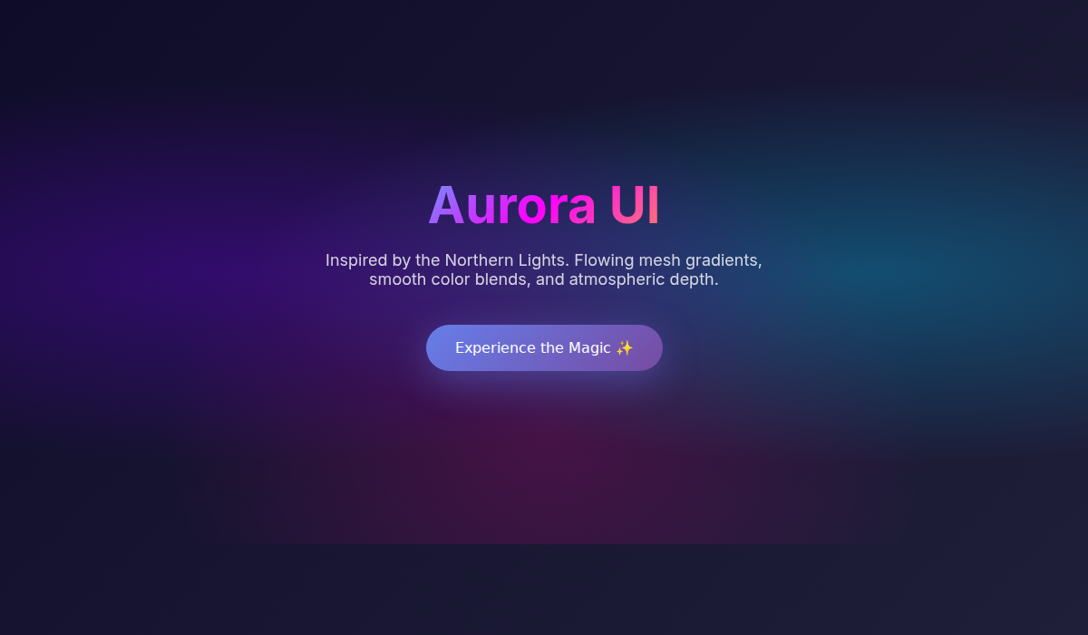 Aurora UI design