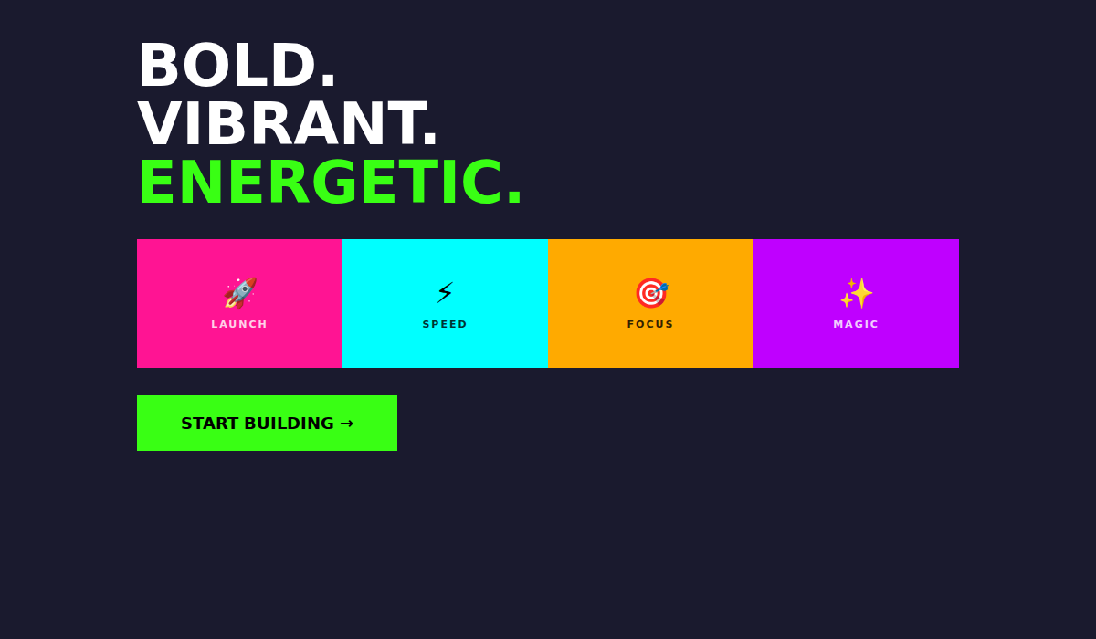 Vibrant Blocks UI design